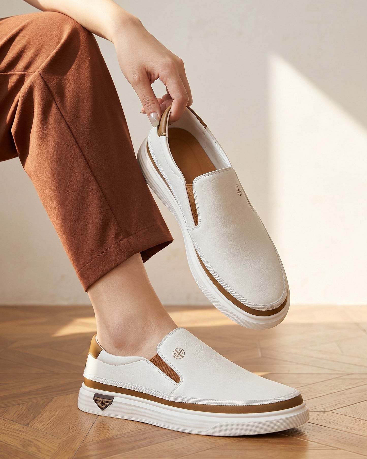 Alessio Leather Slip-Ons