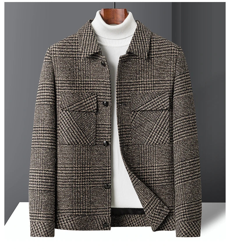 AEGO Wool Check Jacket