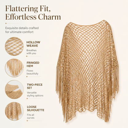 Summer Metallic Crochet Cover-Up