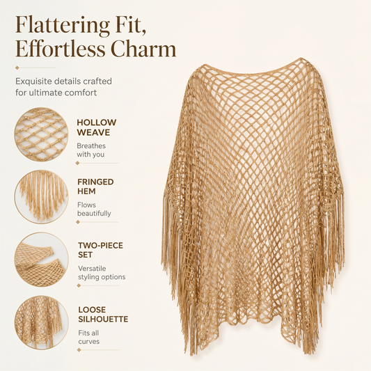 Summer Metallic Crochet Cover-Up