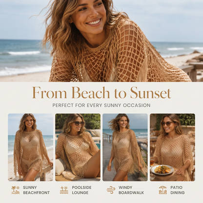 Summer Metallic Crochet Cover-Up