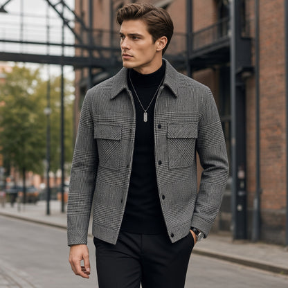 AEGO Wool Check Jacket