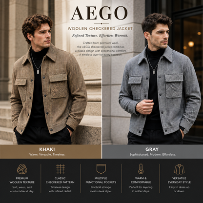 AEGO Wool Check Jacket