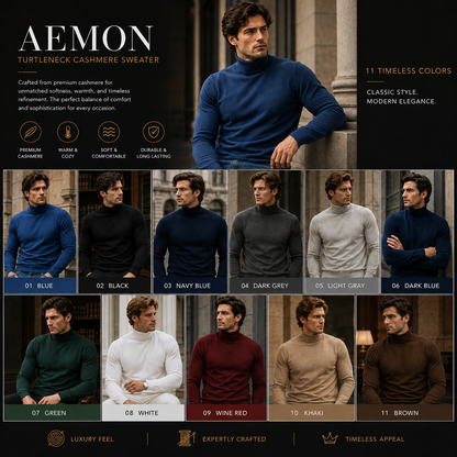 AEMON Turtleneck Cashmere Sweater