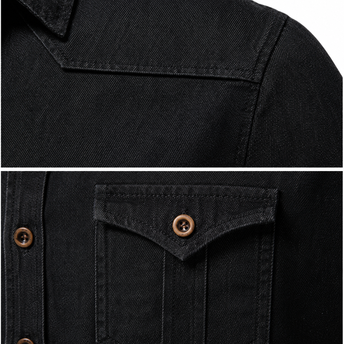 AdaptiveFit Cotton Denim Shirt: Tailored For Men