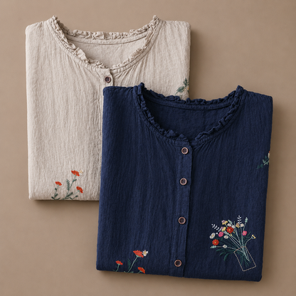 Jasmine Cotton Linen Blouse