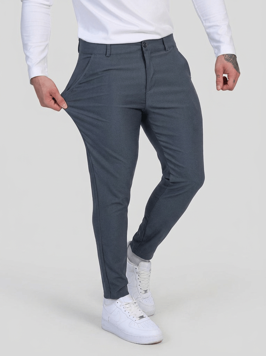 Noa Stretch Pants - Stone Blue