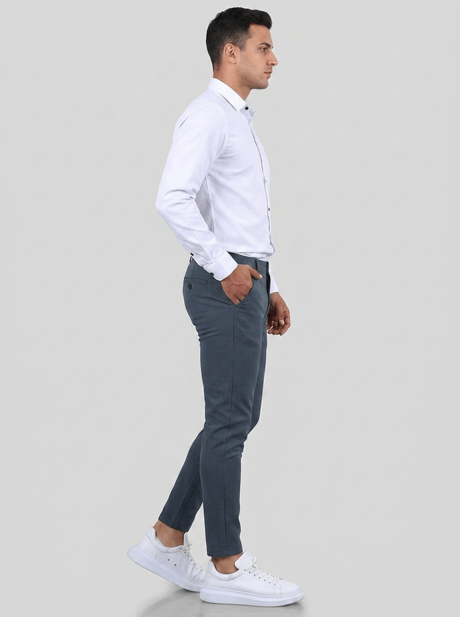 Noa Stretch Pants - Stone Blue