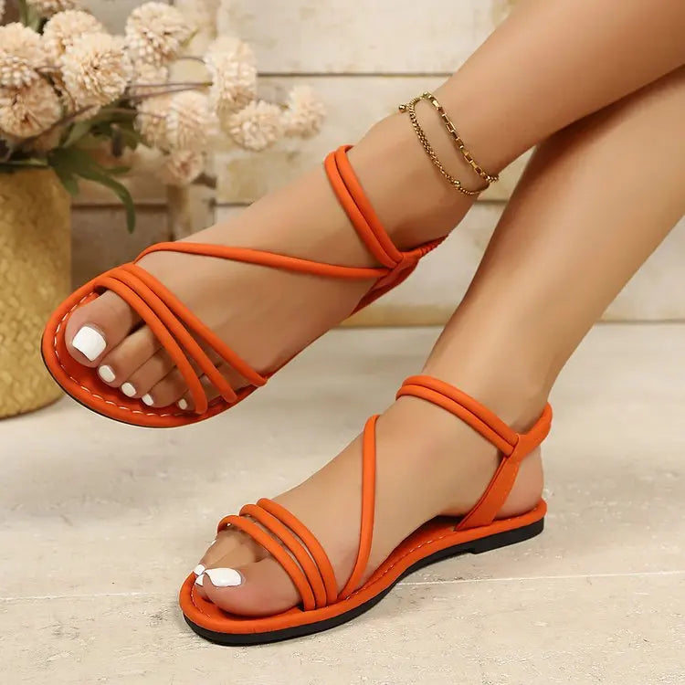 Elastic Strap Sandals