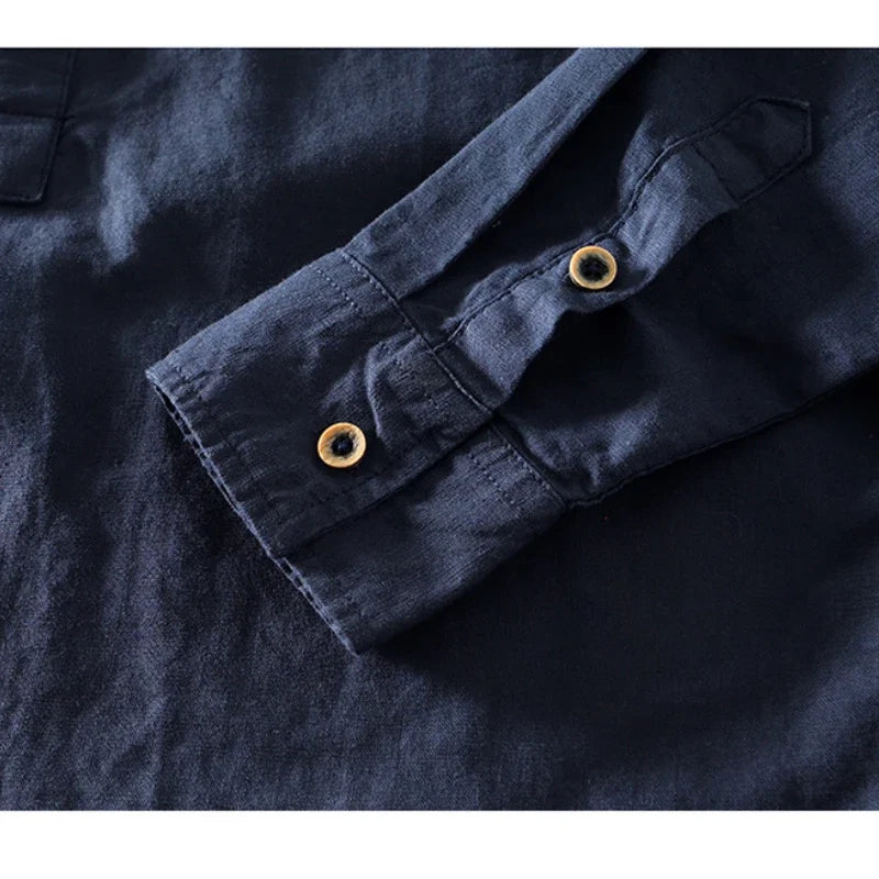 Arturo Linen Mandarin Shirt