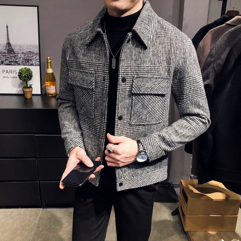 AEGO Wool Check Jacket