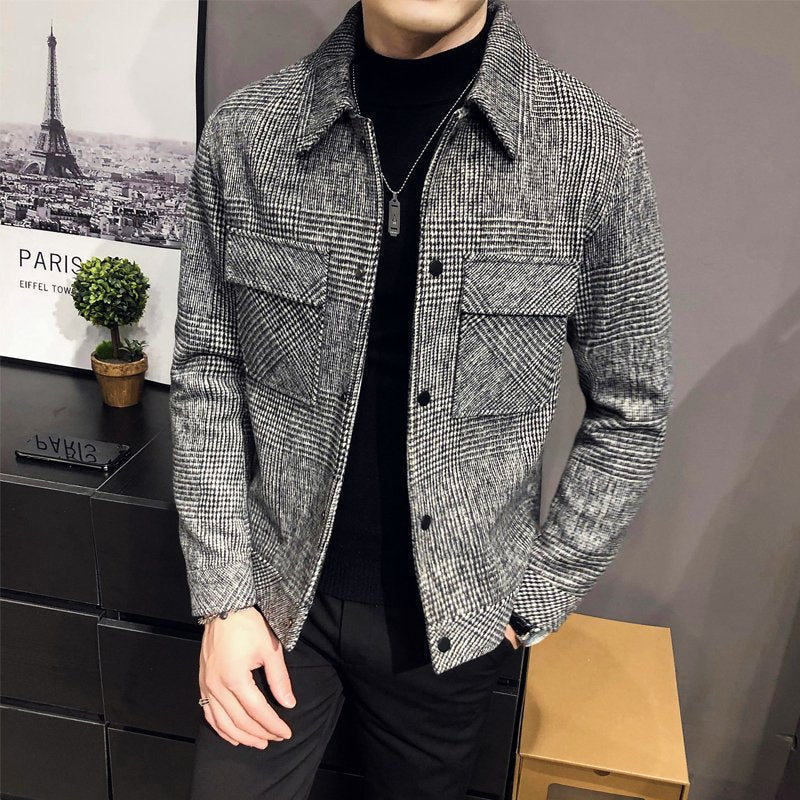 AEGO Wool Check Jacket