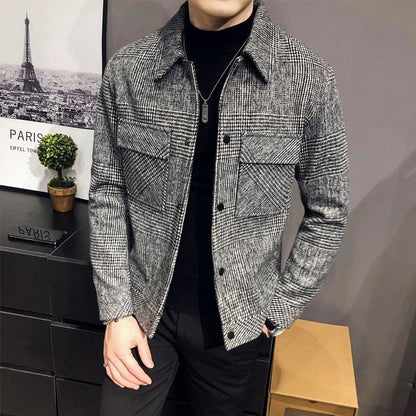 AEGO Wool Check Jacket