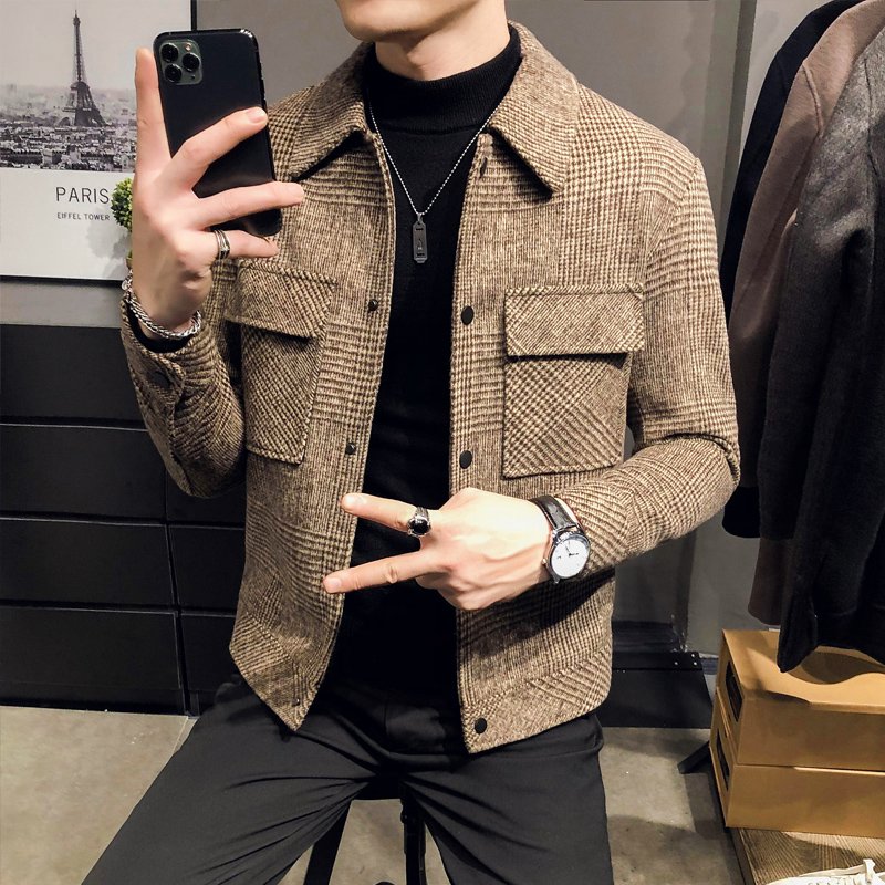 AEGO Wool Check Jacket