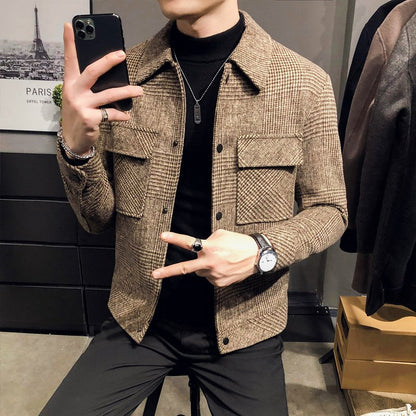 AEGO Wool Check Jacket