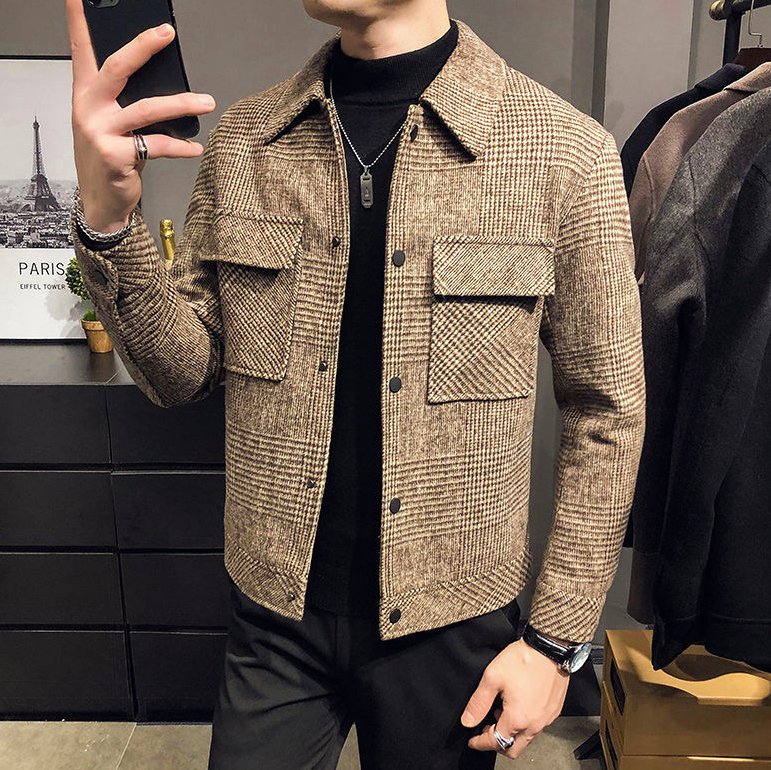 AEGO Wool Check Jacket