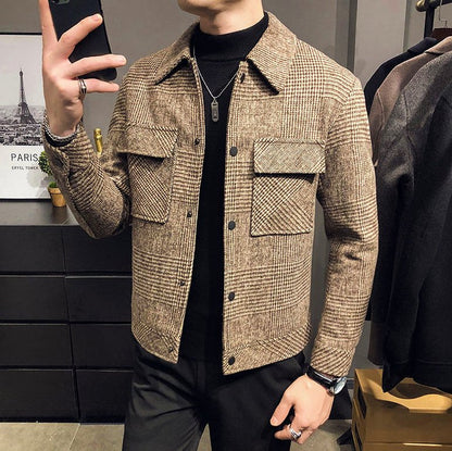 AEGO Wool Check Jacket