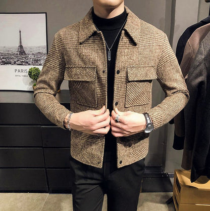 AEGO Wool Check Jacket