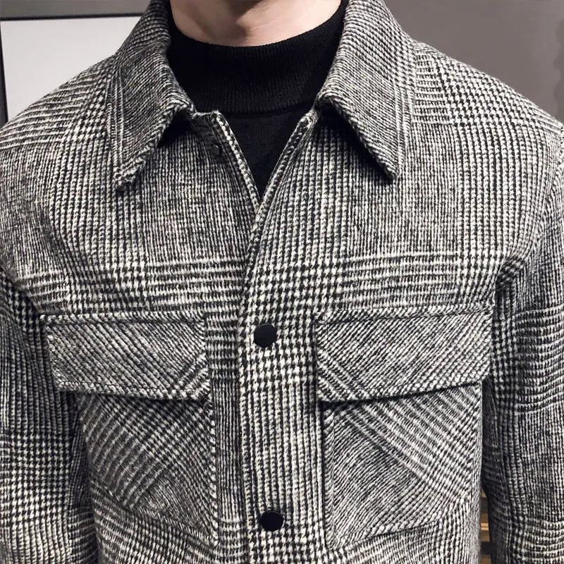 AEGO Wool Check Jacket