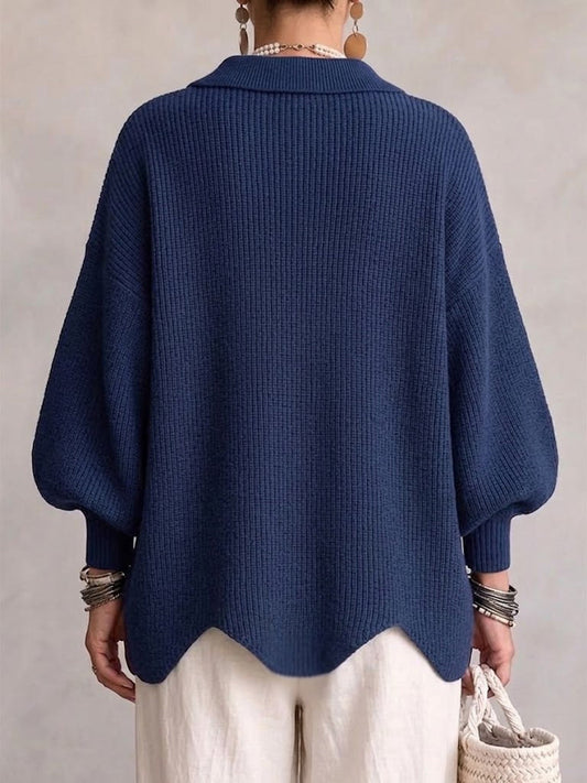 Isadora | Oversized cardigan with large metal buttons
