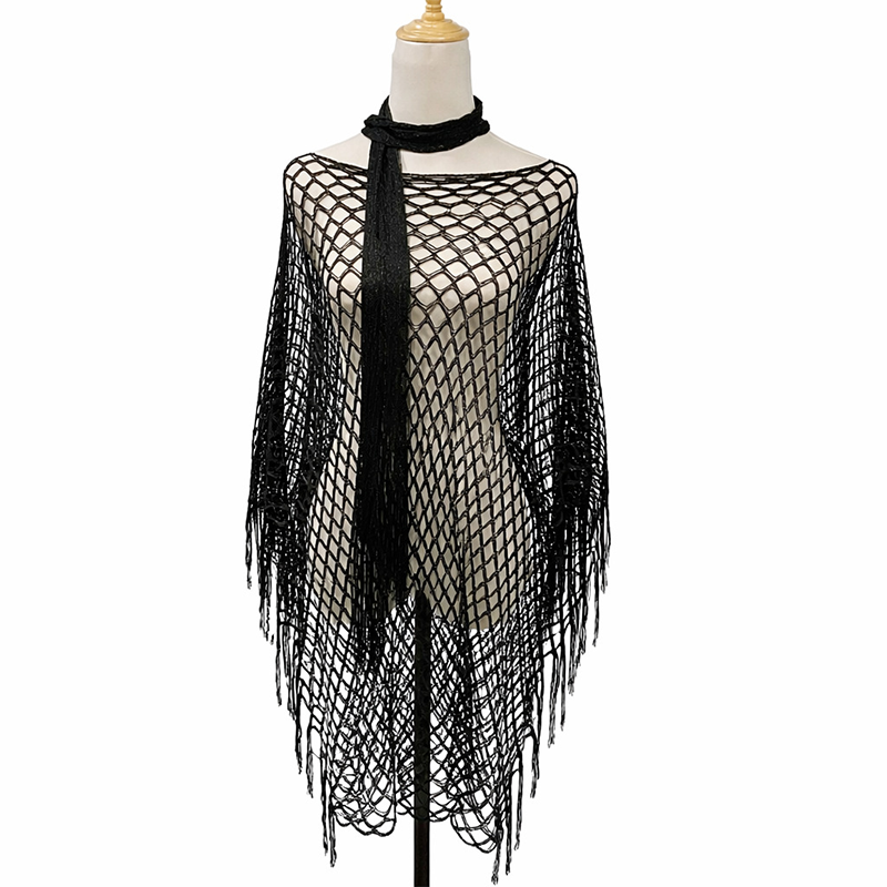 Summer Metallic Crochet Cover-Up