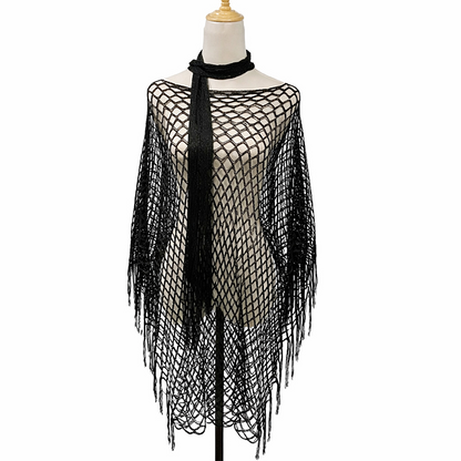 Summer Metallic Crochet Cover-Up
