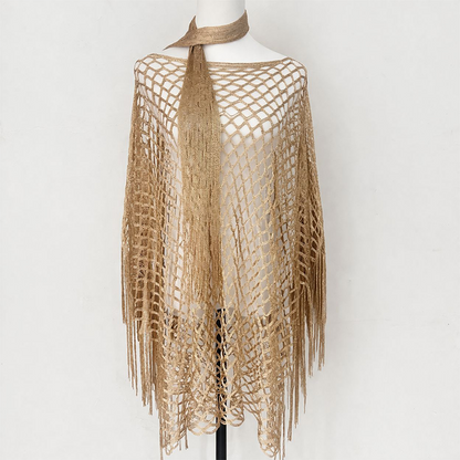 Summer Metallic Crochet Cover-Up