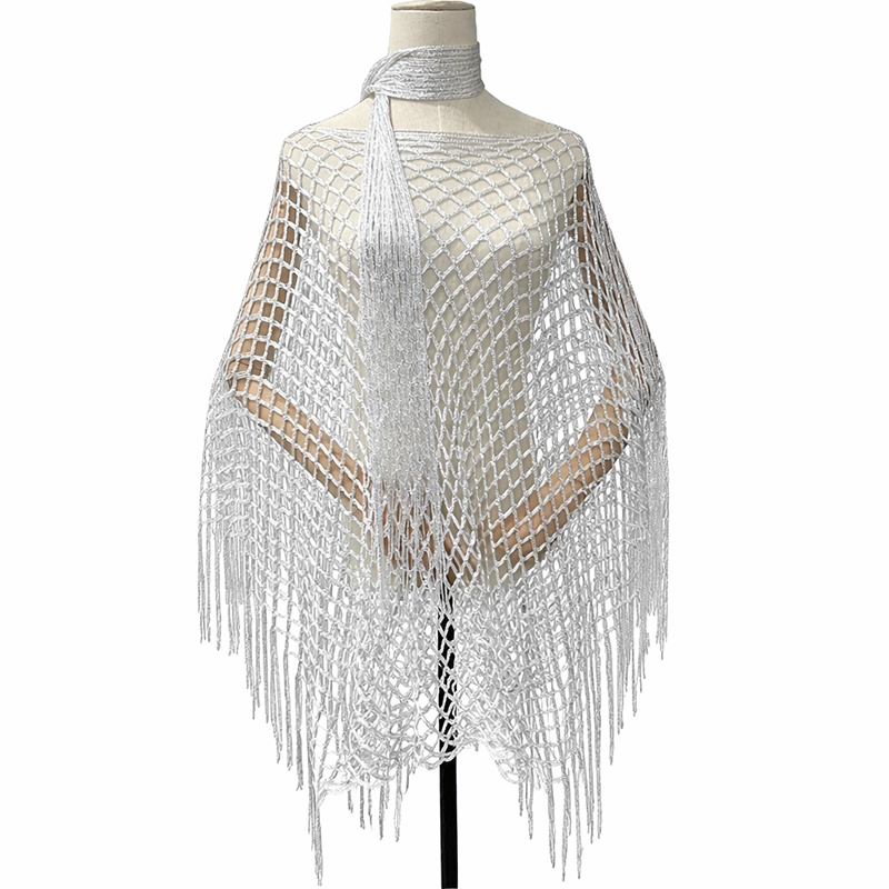 Summer Metallic Crochet Cover-Up